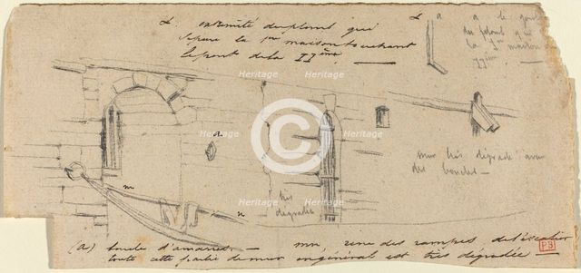 Study for "Le Petit Pont", probably c. 1850. Creator: Charles Meryon.