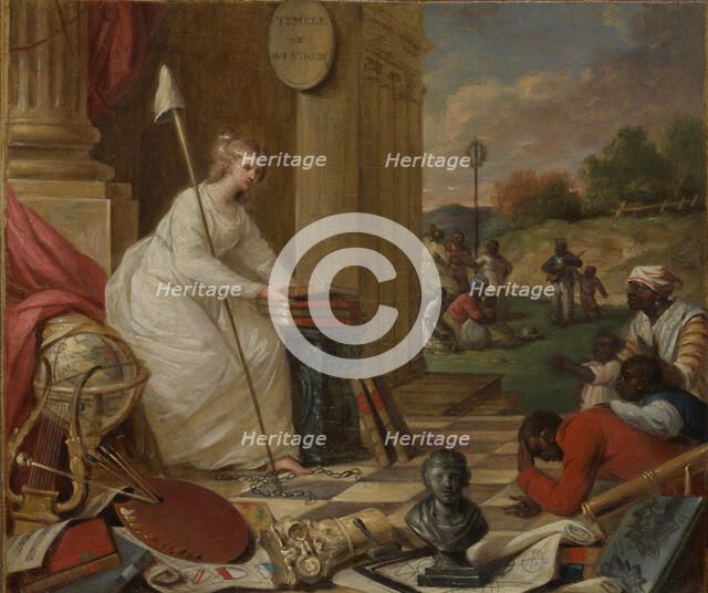 Study For Liberty Displaying the Arts and Sciences, or The Genius of America..., ca. 1791-92. Creator: Samuel Jennings.