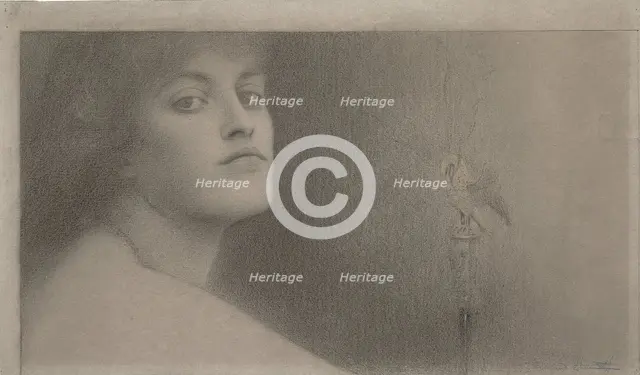 Study for l'Offrande (The Offering), 1891. Artist: Khnopff, Fernand (1858-1921)