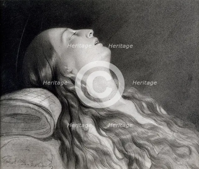 Study for "Louise Vernet on Her Death Bed", c1845. Creator: Paul Delaroche.