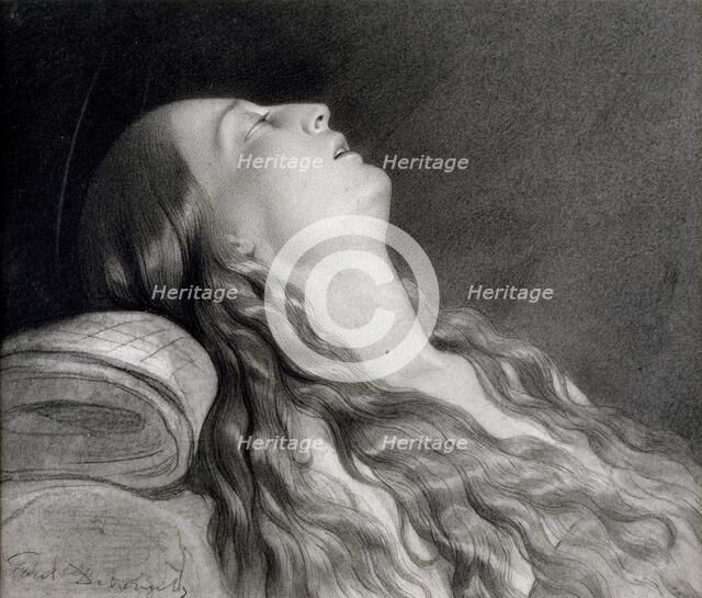 Study for "Louise Vernet on Her Death Bed", c1845. Creator: Paul Delaroche.
