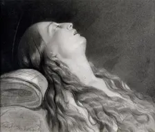 Study for "Louise Vernet on Her Death Bed", c1845. Creator: Paul Delaroche