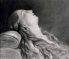 Study for "Louise Vernet on Her Death Bed", c1845. Creator: Paul Delaroche
