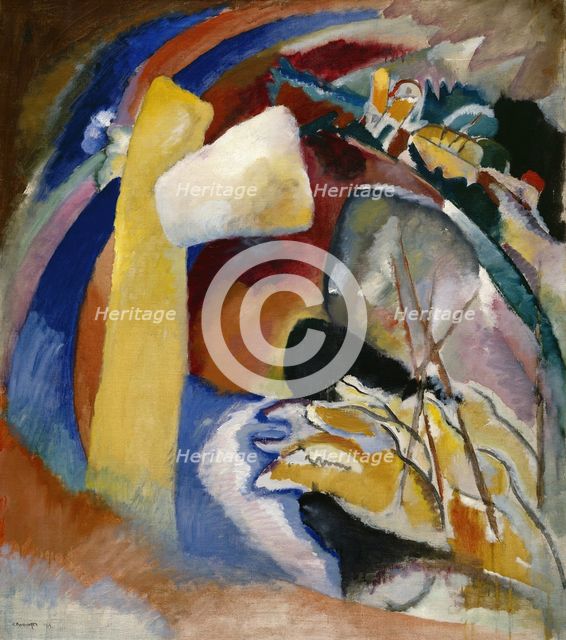 Study for Painting with White Form, 1913. Artist: Kandinsky, Wassily Vasilyevich (1866-1944)