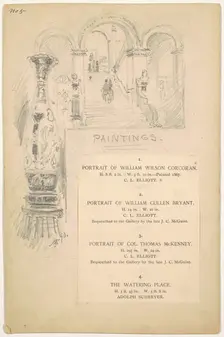 Study for "Paintings", 1890. Creator: James Henry Moser