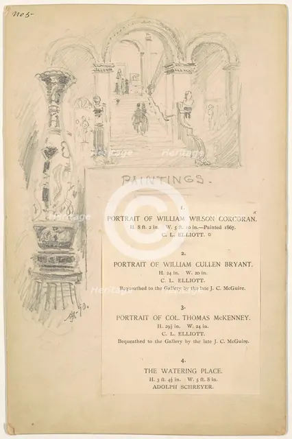 Study for "Paintings", 1890. Creator: James Henry Moser.