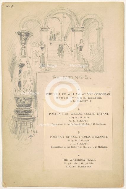 Study for "Paintings", 1890. Creator: James Henry Moser.