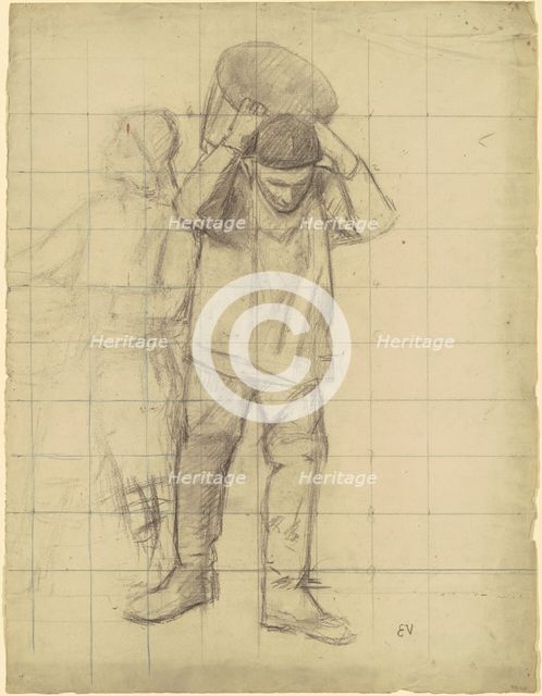 Study for "Pêcheurs de la mer du Nord" (Study for "Fishermen of the North Sea"), c. 1893. Creator: Eugene Laurent Vail.
