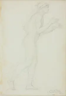 Study for Pilgrim in Romaunt of the Rose, c. 1873-77. Creator: Sir Edward Coley Burne-Jones