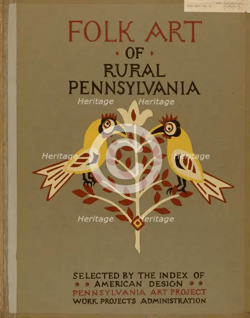 Study for Portfolio: "Folk Art of Rural Pennsylvania", 1935/1942. Creator: Unknown.