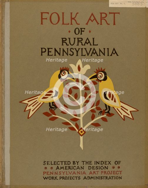 Study for Portfolio: "Folk Art of Rural Pennsylvania", 1935/1942. Creator: Unknown.