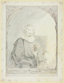 Study for Portrait of a Man in an Arm Chair, from Collection d'imitations de Dessins..., c.1821. Creator: Christian Josi