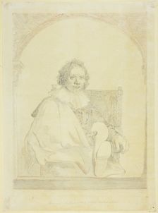 Study for Portrait of a Man in an Arm Chair, from Collection d'imitations de Dessins..., c.1821. Creator: Christian Josi
