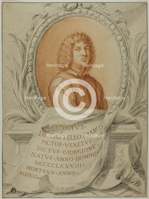Study for Portrait of Giorgione, c.1724. Creator: Filippo Germisoni.