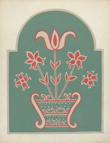 Study for Proposed Portfolio "Decorated Chests of Rural Pennsylvania", 1941. Creator: Unknown