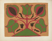 Study for Proposed Portfolio "Decorated Chests of Rural Pennsylvania", 1941. Creator: Unknown
