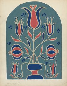 Study for Proposed Portfolio "Decorated Chests of Rural Pennsylvania", 1941. Creator: Unknown
