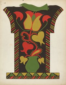 Study for Proposed Portfolio "Decorated Chests of Rural Pennsylvania", 1941. Creator: Unknown