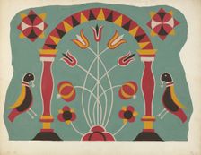 Study for Proposed Portfolio "Decorated Chests of Rural Pennsylvania", 1941. Creator: Unknown