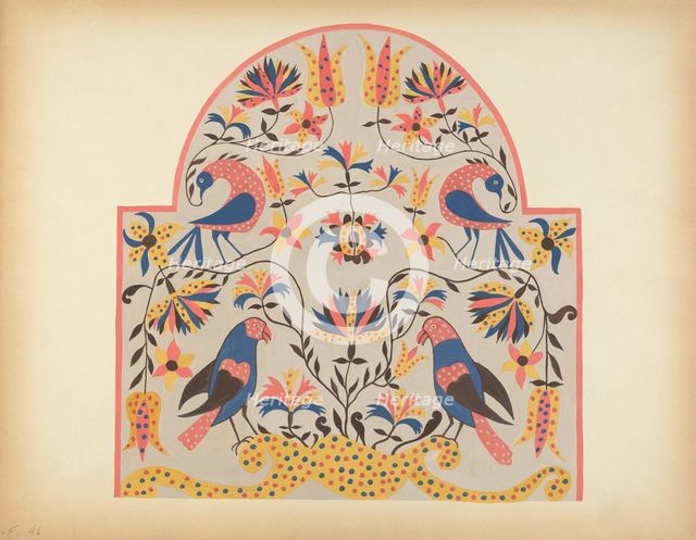 Study for Proposed Portfolio "Decorated Chests of Rural Pennsylvania", 1941. Creator: Unknown.