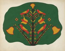 Study for Proposed Portfolio "Decorated Chests of Rural Pennsylvania", 1941. Creator: Unknown