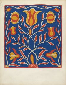 Study for Proposed Portfolio "Decorated Chests of Rural Pennsylvania", 1941. Creator: Unknown