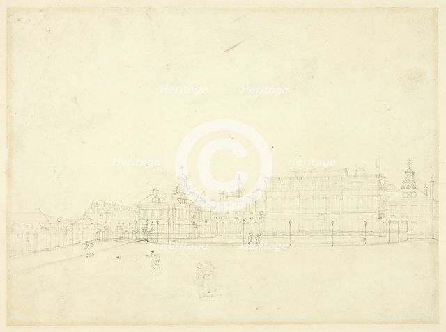 Study for Queen's Palace, St. James Park, c. 1809. Creator: Augustus Charles Pugin.