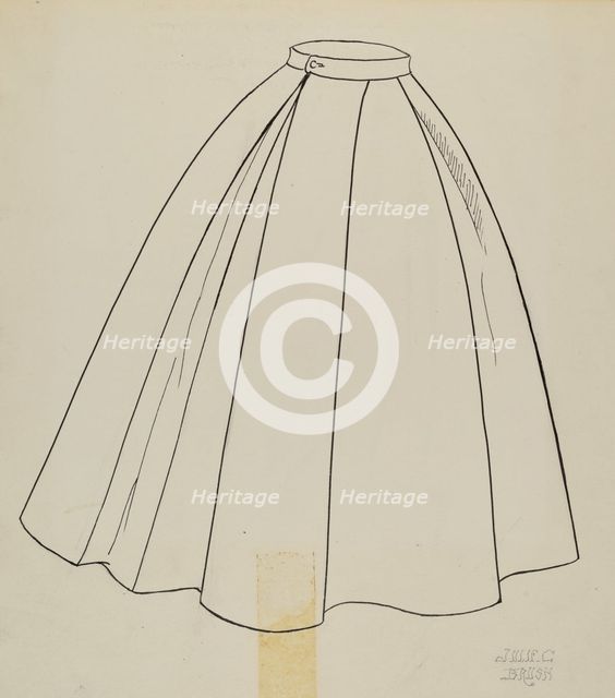 Study for Quilted Petticoat, 1935/1942. Creator: Julie C Brush.