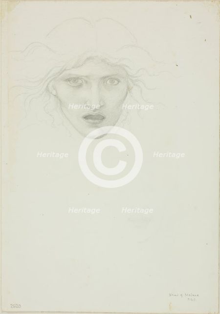 Study for Rondanini Medusa, c. 1873-77. Creator: Sir Edward Coley Burne-Jones.