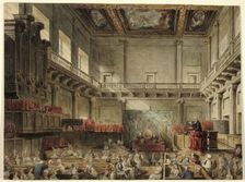 Study for Royal Chapel, Whitehall, in Micocosm of London, 1807-10. Creator: Augustus Charles Pugin