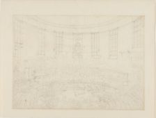 Study for Royal Cock Pit, from Microcosm of London, c. 1808. Creator: Augustus Charles Pugin