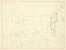 Study for Royal Institution, Albemarle Street, from Microcosm of London, c. 1809. Creator: Augustus Charles Pugin