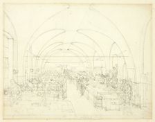 Study for Stamp Office, from Microcosm of London, c. 1809. Creator: Augustus Charles Pugin