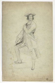 Study for Standing Man Wearing Sash and Striking Dramatic Pose, n.d. Creator: Thomas Duncan