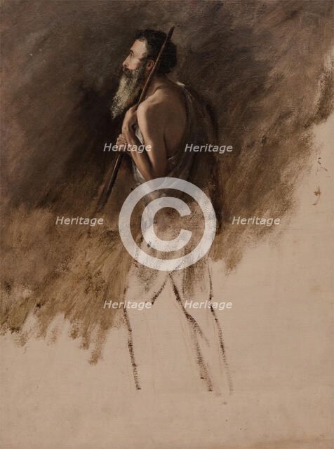 Study for Standing Shepherd, 1831 or 1832. Creator: Thomas Cole.