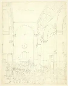 Study for Stock Exchange, from Microcosm of London, c. 1809. Creator: Augustus Charles Pugin