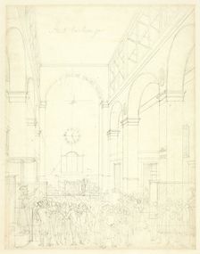 Study for Stock Exchange, from Microcosm of London, c. 1809. Creator: Augustus Charles Pugin