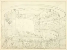 Study for Sadlers Wells Theater, c. 1809. Creator: Augustus Charles Pugin