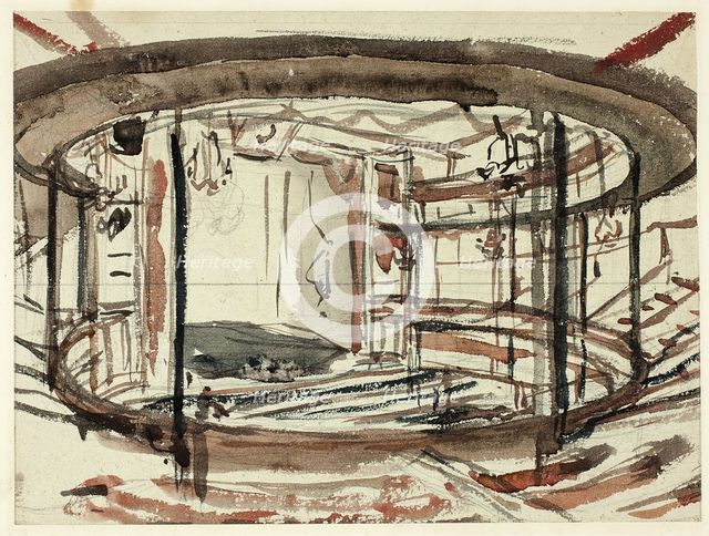 Study for Sadlers Wells Theater, c. 1809. Creator: Augustus Charles Pugin.