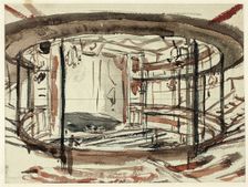 Study for Sadlers Wells Theater, c. 1809. Creator: Augustus Charles Pugin