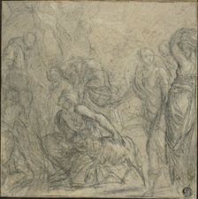 Study for Saint Benedict Receiving Gifts from the Peasants, c. 1604. Creator: Guido Reni