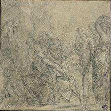 Study for Saint Benedict Receiving Gifts from the Peasants, c. 1604. Creator: Guido Reni