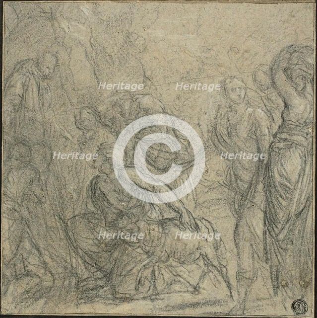 Study for Saint Benedict Receiving Gifts from the Peasants, c. 1604. Creator: Guido Reni.