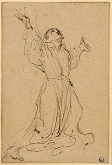 Study for Saint Francis Receiving the Stigmata, 1632/34. Creator: Guercino