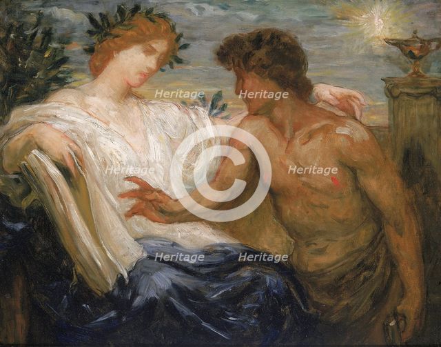 Study for "Science Instructing Industry", 1898. Creator: Kenyon Cox.