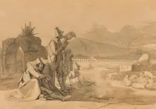 Study for Shepherds in the Roman Campagna, c1835. Creator: Jorgen Sonne