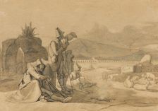 Study for Shepherds in the Roman Campagna, c1835. Creator: Jorgen Sonne