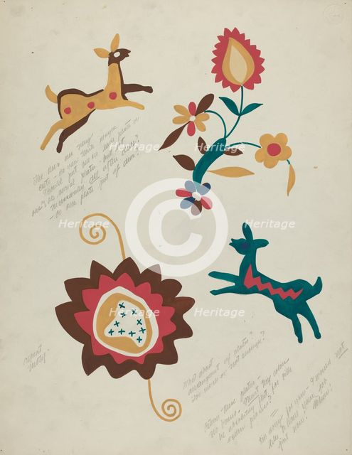 Study for Silkscreen Portfolio, 1935/1942. Creator: Unknown.