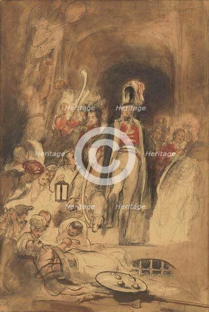 Study for 'Sir David Baird Discovering the Body of Tipu Sahib', about 1834-1836. Creator: David Wilkie.