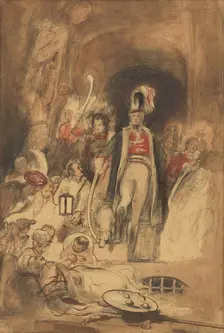 Study for Sir David Baird Discovering the Body of Tipu Sahib about 1834-1836. Creator: David Wilkie